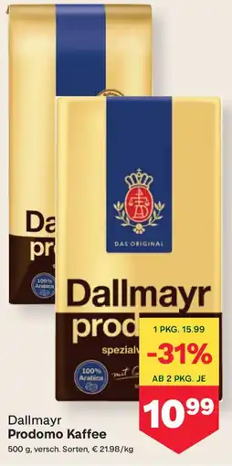 MPreis Dallmayr Prodomo Kaffee Angebot