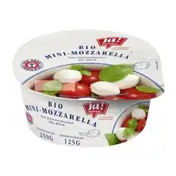 Billa ja!natürlich Bio Mozzarella Minis Angebot