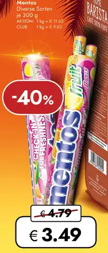 Travel FREE Mentos Angebot