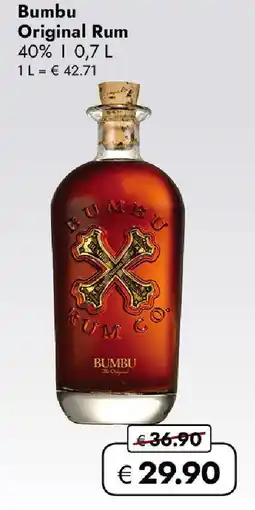 Travel FREE Bumbu Original Rum Angebot