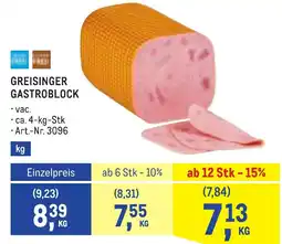 Metro Greisinger gastroblock Angebot