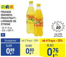 Metro Frucade orangen fruchtsaft limonade od. zitrone Angebot