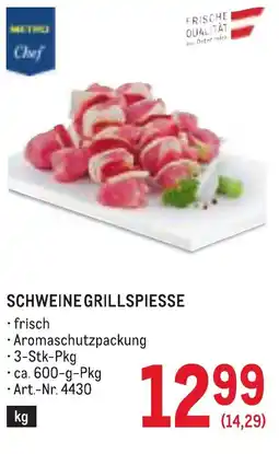 Metro Schweine Grillspieße Angebot