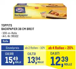 Metro Toppits backpapier 38 cm breit Angebot