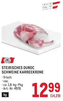 Metro Steirisches duroc schweine karreekrone Angebot
