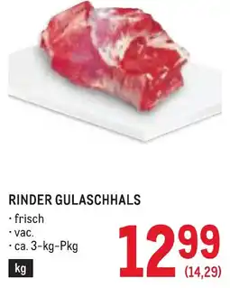Metro Rinder Gulaschhals Angebot