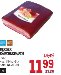 Metro Berger räucherbauch Angebot