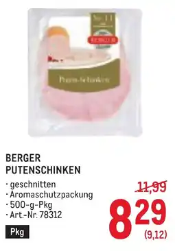 Metro Berger putenschinken Angebot