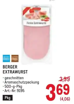 Metro Berger extrawurst Angebot