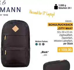 Skribo Schulrucksack city max Angebot