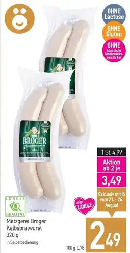 Sutterlüty Metzgerei Broger Kalbsbratwurst Angebot