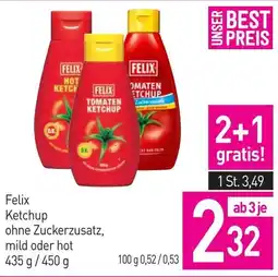 Sutterlüty Felix Ketchup ohne Zuckerzusatz, mild oder hot Angebot