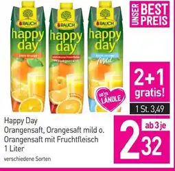 Sutterlüty Happy Day Orangensaft, Orangesaft mild o. Orangensaft mit Fruchtfleisch Angebot