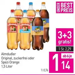 Sutterlüty Almdudler Original, zuckerfrei oder Spezi Orange Angebot