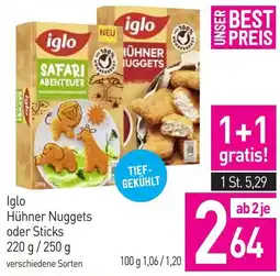 Sutterlüty Iglo Hühner Nuggets oder Sticks Angebot