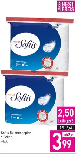 Sutterlüty Softis Toilettenpapier 9 Rollen Angebot