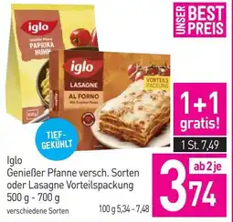 Sutterlüty Iglo Genießer Pfanne versch. Sorten oder Lasagne Vorteilspackung Angebot