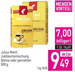 Sutterlüty Julius Meinl Jubiläumsmischung Bohne oder gemahlen Angebot