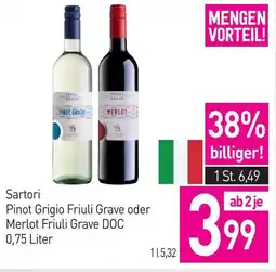 Sutterlüty Sartori pinot grigio friuli grave oder merlot friuli grave doc Angebot