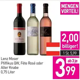 Sutterlüty Lenz Moser Pfiffikus QW, Féte Rosé oder Alter Knabe Angebot