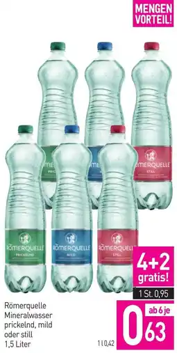 Sutterlüty Römerquelle Mineralwasser prickelnd, mild oder still Angebot