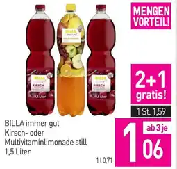 Sutterlüty BILLA immer gut Kirsch oder Multivitaminlimonade still Angebot