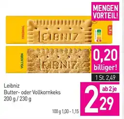 Sutterlüty Leibniz Butter oder Vollkornkeks Angebot