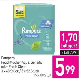 Sutterlüty Pampers Feuchttücher Aqua, Sensitiv oder Fresh Clean Angebot