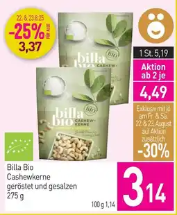 Sutterlüty Billa Bio Cashewkerne geröstet und gesalzen Angebot