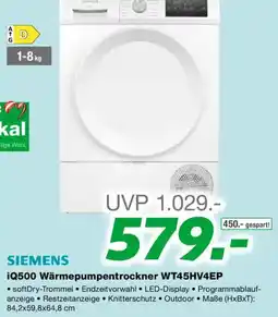 EP Siemens iQ500 Wärmepumpentrockner WT45HV4EP Angebot