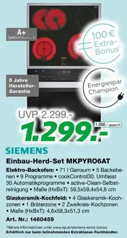 EP Siemens Einbau-Herd-Set MKPYRO6AT Angebot