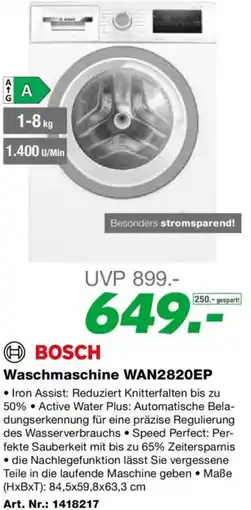 EP BOSCH Waschmaschine WAN2820EP Angebot