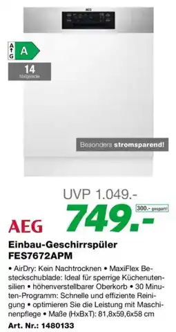 EP Einbau-Geschirrspüler FES7672APM Angebot