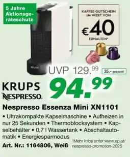 EP Nespresso Essenza Mini XN1101 Angebot