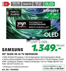 EP Samsung 55" OLED 4K AI TV QE55S93D Angebot