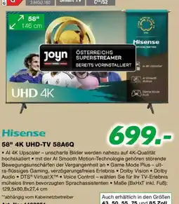 EP Hisense 58" 4K UHD-TV 58A6Q Angebot