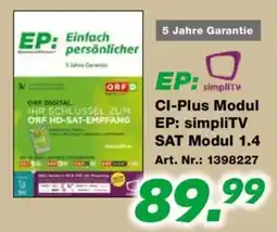 EP CI-Plus Modul EP: simpliTV SAT Modul 1.4 Angebot