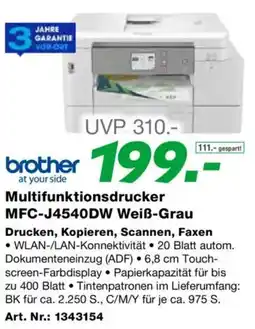 EP Multifunktionsdrucker MFC-J4540DW Weiß-Grau Angebot