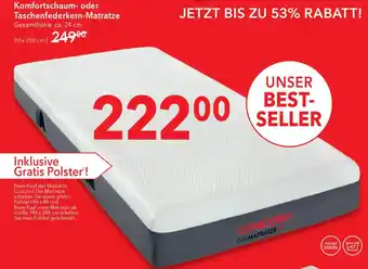 Matratzen Concord Komfortschaum oder Taschenfederkern Matratze Angebot