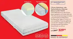 Matratzen Concord 7-Zonen Kaltschaum- oder Taschenfederkern Matratze Nature Comfort Angebot