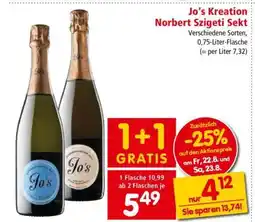 Interspar Jo‘s Kreation Norbert Szigeti Sekt Angebot