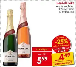 Interspar Henkell Sekt Angebot