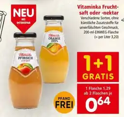 Interspar Vitaminka Fruchtsaft oder -nektar Angebot