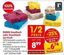 Interspar RUBIN Handtuch oder Duschtuch 2er-Pack Angebot
