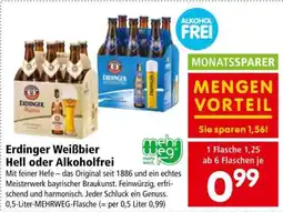 Interspar Erdinger Weißbier Hell oder Alkoholfrei Angebot
