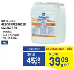 Metro Dr.becher geschirrreiniger galakor f9 Angebot