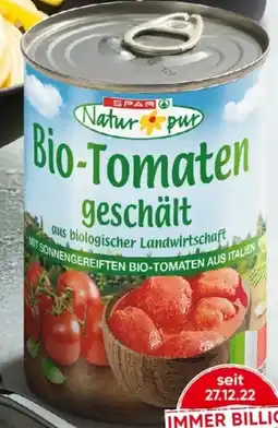Spar Spar Natur pur Bio-Tomaten Geschält Angebot