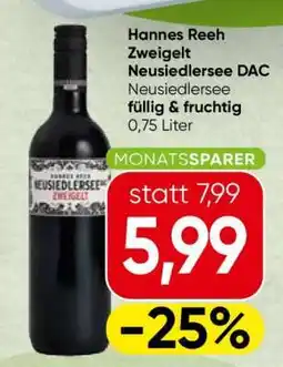 Spar Hannes Reeh Zweigelt Neusiedlersee DAC Angebot