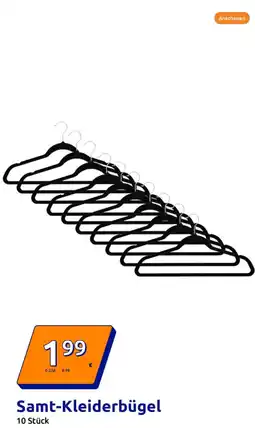 Action Samt Kleiderbügel Angebot