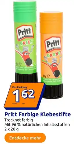 Action Pritt Farbige Klebestifte Angebot